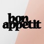 Wallity Bon Appetit 2 Accesorio Decorativo de Pared de Metal Negro